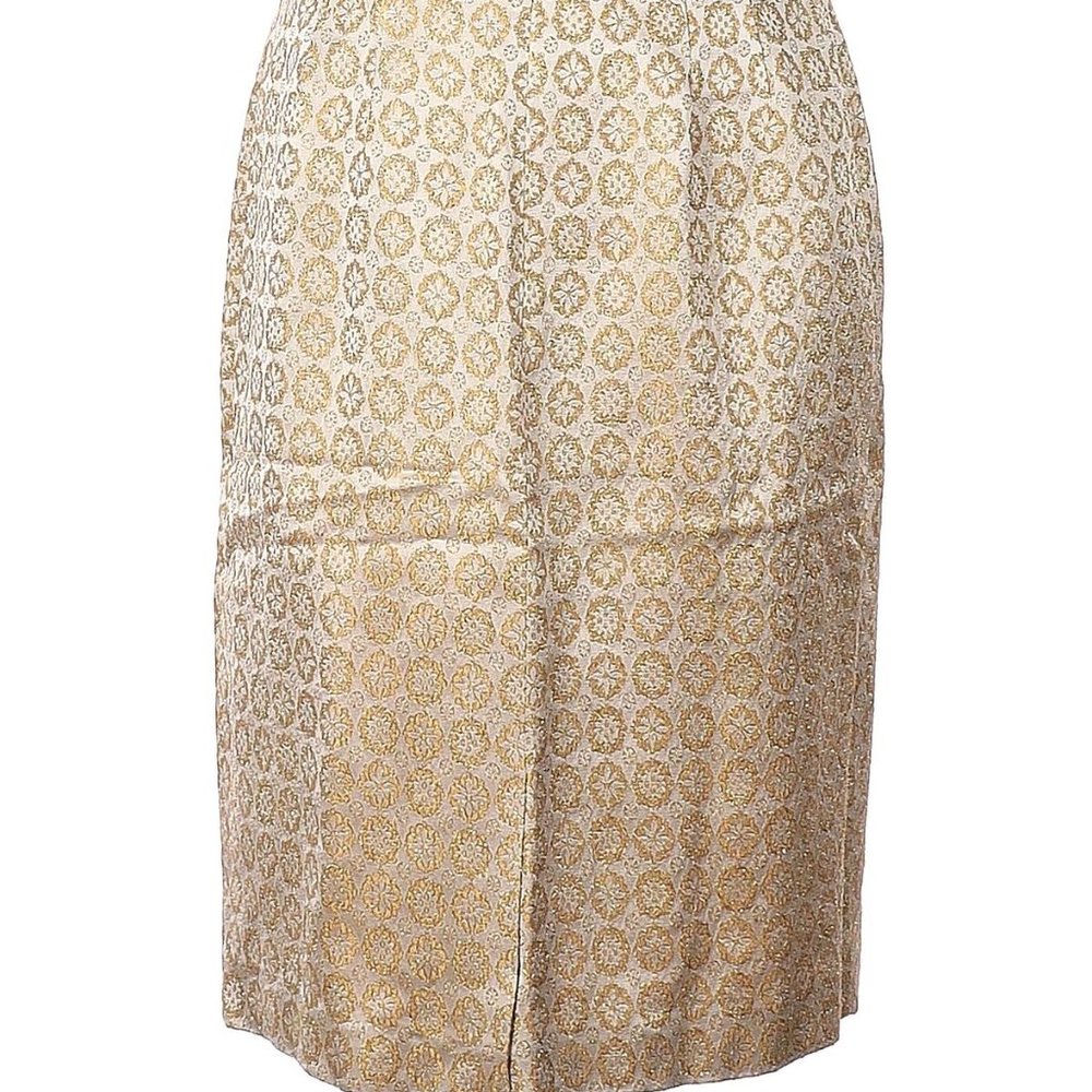 BARRIE PACE Cream & GOLD EMBROIDERED Skirt